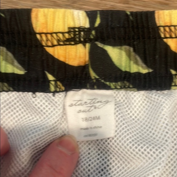 Lemon Pattern Swim Trunks - Picture 2 of 4